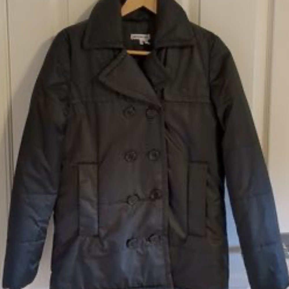 Lacoste Women's Black Puff Pea Coat